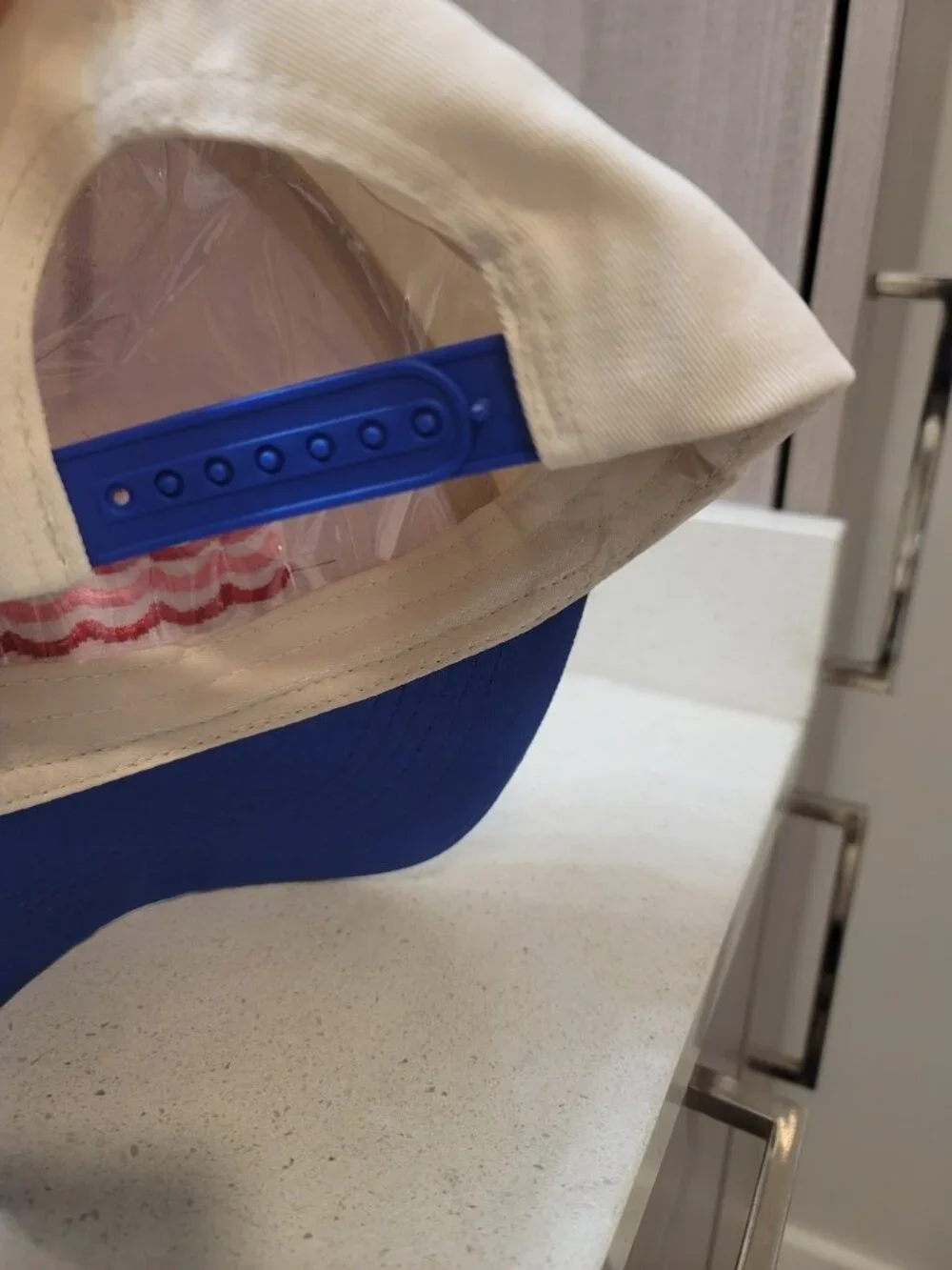 The Preppy Patriot Trucker Hat Snapback Women's O/S Scallop & Bows American Flag